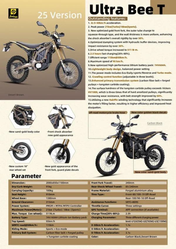 2025 surron ultra bee specs